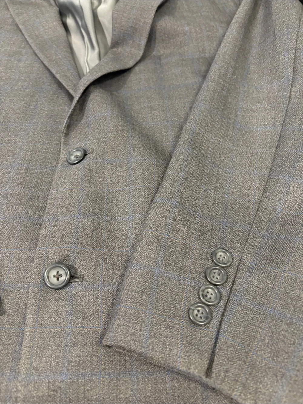 Pronto Uomo Gray Classic Single-Breasted Suit Jacket